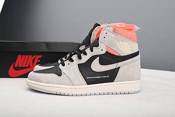 Jordan 1 Retro High Neutral Grey Hyper Crimson 555088-018