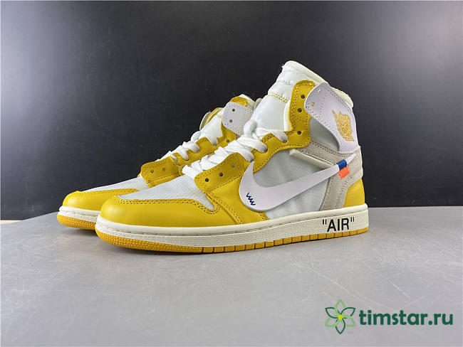 Jordan 1 Retro High OFF-WHITE Canary Yellow - Timstar