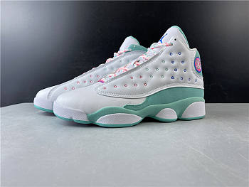 Air Jordan 13 Retro White Soar Green Pink  439358-100