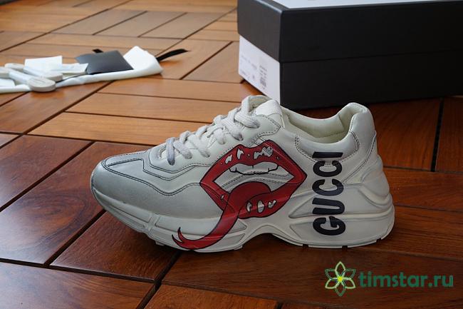 Guccii1 Rhyton Sneaker With Mouth Print 552089 A9L00 9522 - 1