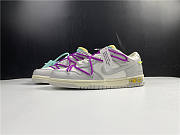 Off-White x Nike SB Dunk Low Beige Grey Purple DM1602-100 - 1