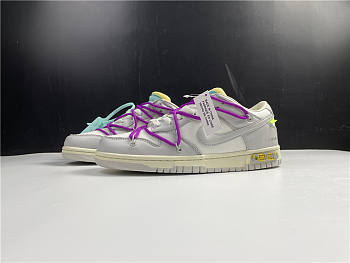 Off-White x Nike SB Dunk Low Beige Grey Purple DM1602-100