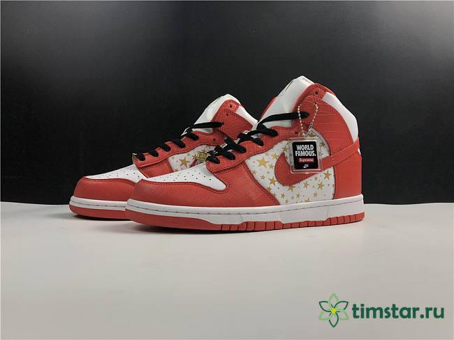 Nike Dunk High Pro SB Supreme Red Stars 307385-161 - 1