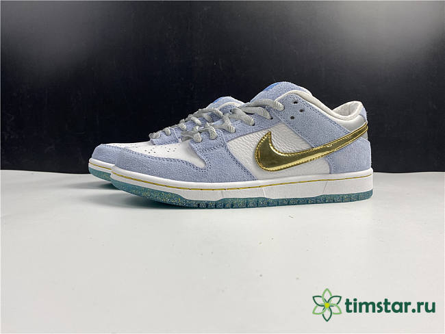 Sean Cliver x Nike SB Dunk Low White Jade Metallic DC9936-100 - 1