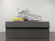 Blncig TRIPLE S SNEAKERS WHITE/LIGHT GREY/PINK/YELLOW - 2