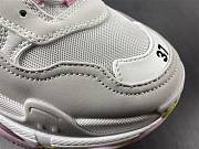 Blncig TRIPLE S SNEAKERS WHITE/LIGHT GREY/PINK/YELLOW - 6