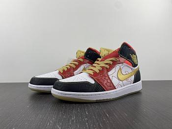 Jordan 1 Mid XQ White Black Sport Red  DV0576-176