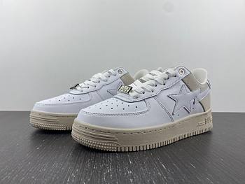 A Bathing Ape Bape Sta Low Suede Heel White