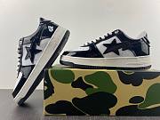 A Bathing Ape Bape Sta Patent Leather Black White 1I70191002 - 5