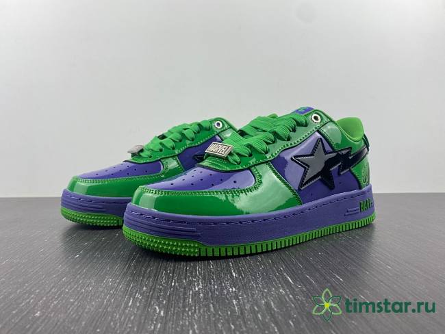 A Bathing Ape Bape Sta MARVEL Green Purple - 1