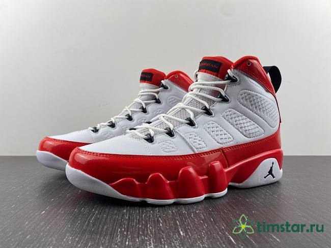 Nike Air Jordan 9 Retro White Gym Red - 1