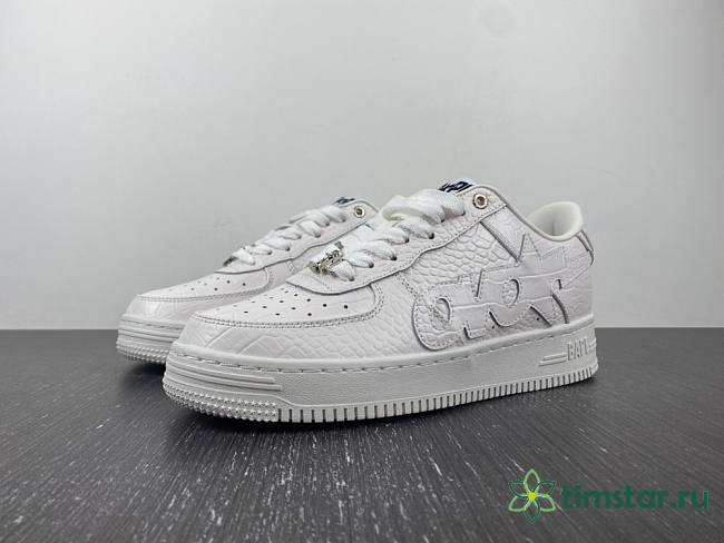 A Bathing Ape Bape Sta white Crocodile pattern - 1