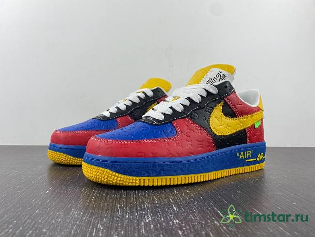 Nike Air Force 1 LsVttn blue red yellow - 1