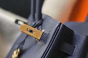 Hrms Birkin Small Bag Dark Blue 25cm - 2