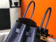 Hrms Birkin Small Bag Dark Blue 25cm - 3