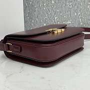 Celin Triomphe Shoulder Bag Dark Red 22CM - 3