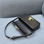 Celin Triomphe Shoulder Bag 194143 Black 20CM - 5