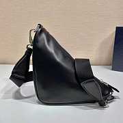 Pradaa Triangle Leather Shoulder Bag Black - 5