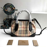 Brbbrry Original Check Tote Handbag in Black - 1