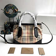 Brbbrry Original Check Tote Handbag in Black - 4