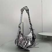 Blncig Le Cagole Handbag Silver Black 33CM - 2