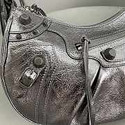 Blncig Le Cagole Handbag Silver Black 33CM - 6