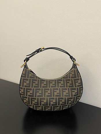 Feendi Small Hobo Bag Brown 29cm