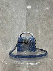 Vallentinno Vlogo Signature Chain Bag 19cm Blue - 1