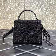 Vallentinno Mini Vsling Handbag with Sparkling Embroidery Black - 5