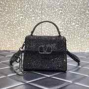 Vallentinno Mini Vsling Handbag with Sparkling Embroidery Black - 2