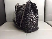 Vallentinno original lambskin spike tote bag in Black - 5