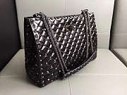 Vallentinno original lambskin spike tote bag in Black - 4