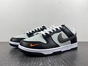 Nike Dunk Low Grey Black Orange Mini Swoosh FN7808-001 - 1