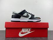 Nike Dunk Low Grey Black Orange Mini Swoosh FN7808-001 - 6