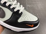 Nike Dunk Low Grey Black Orange Mini Swoosh FN7808-001 - 2