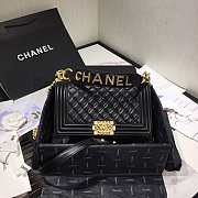 Channe1 Leboy Bag Lambskin Black 25cm - 1