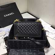 Channe1 Leboy Bag Lambskin Black 25cm - 3