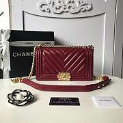 Channe1 Leboy Lambskin 25cm Wine Red - 1