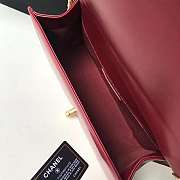 Channe1 Leboy Lambskin 25cm Wine Red - 5