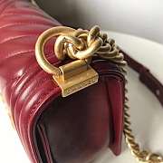 Channe1 Leboy Lambskin 25cm Wine Red - 3