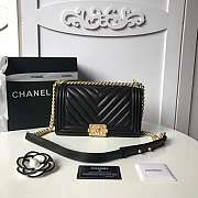 Channe1 Leboy Lambskin Black 25cm - 1