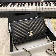 Channe1 WOC Lambskin Black Bag 19CM - 1