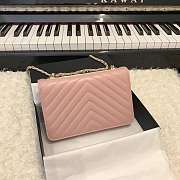 Channe1 WOC Lambskin Pink Bag 19CM - 3