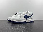 OFF-WHITE Out Of Office OOO Low Tops White White Navy Blue - 1