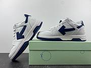 OFF-WHITE Out Of Office OOO Low Tops White White Navy Blue - 6