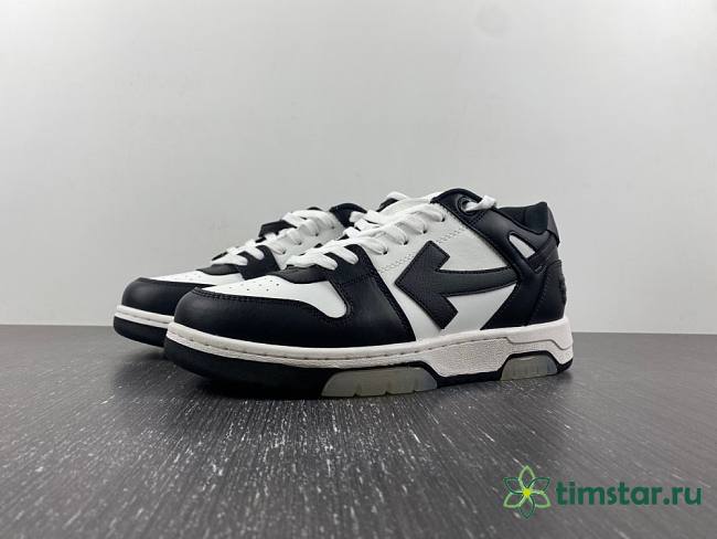 OFF-WHITE Out Of Office OOO Low Tops White Black White - 1