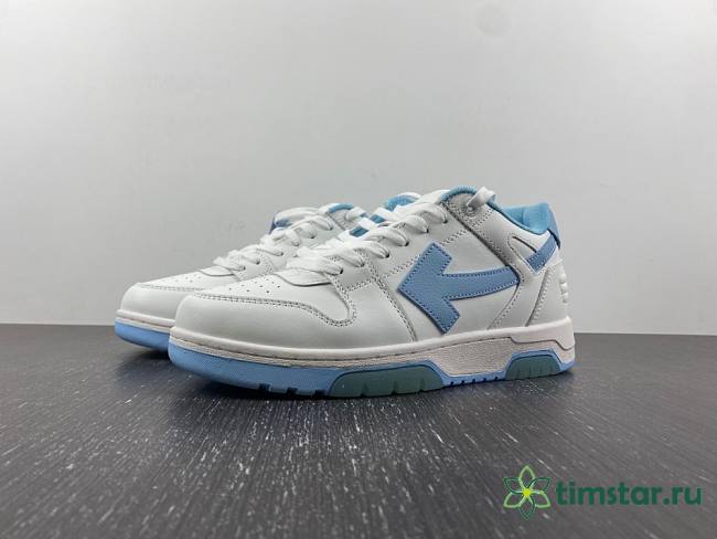 OFF-WHITE Out Of Office OOO Low Tops White Blue - 1