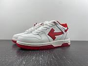 OFF-WHITE Out Of Office OOO Low Tops White Red - 1