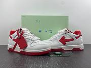 OFF-WHITE Out Of Office OOO Low Tops White Red - 4