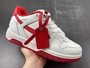 OFF-WHITE Out Of Office OOO Low Tops White Red - 2